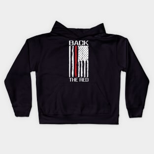 Thin Red Line - Fireman & Volunteer Firefighter Kids Hoodie